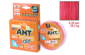 Плетенка "ANT Orange x4" 150 м / 0.30 мм