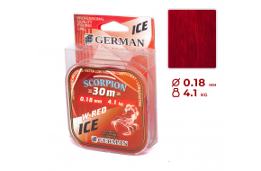 Леска зимняя "W-Red" 30 м / 0,18 мм