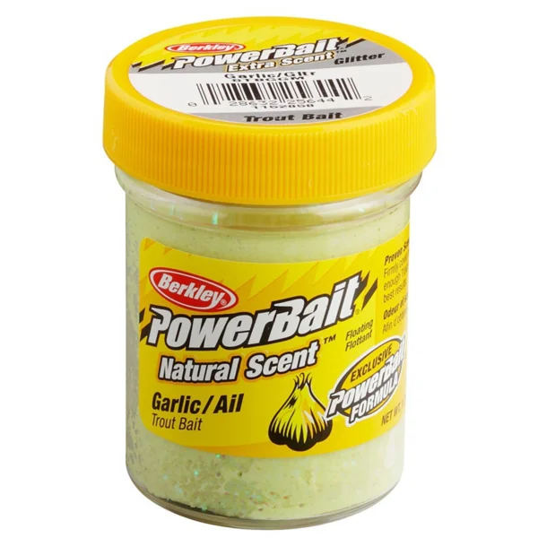 Паста Berkley(Чеснок) PowerBait Natural Scent Trout Bait 50 гр (Чеснок/Ярко-желтый)