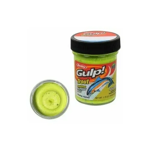 Паста Berkley (чеснок/шартрез) GULP PowerBait Natural Scent Trout Bait 50 гр (чеснок/зеленый)