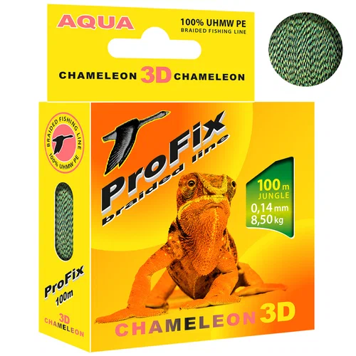 Плетеный шнур(Зеленый камуфляж) ProFix CHAMELEON 3D JUNGLE 0,12