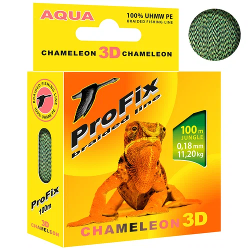 Плетеный шнур(Зеленый камуфляж) ProFix CHAMELEON 3D JUNGLE 0,2