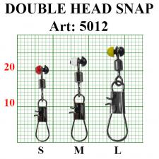 Застежка с вертлюжком DOUBLE HEAD SNAP,Артикул: 5012